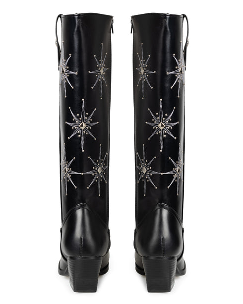 Bota Vaquera Negra Estrellas Estoperoles 2081